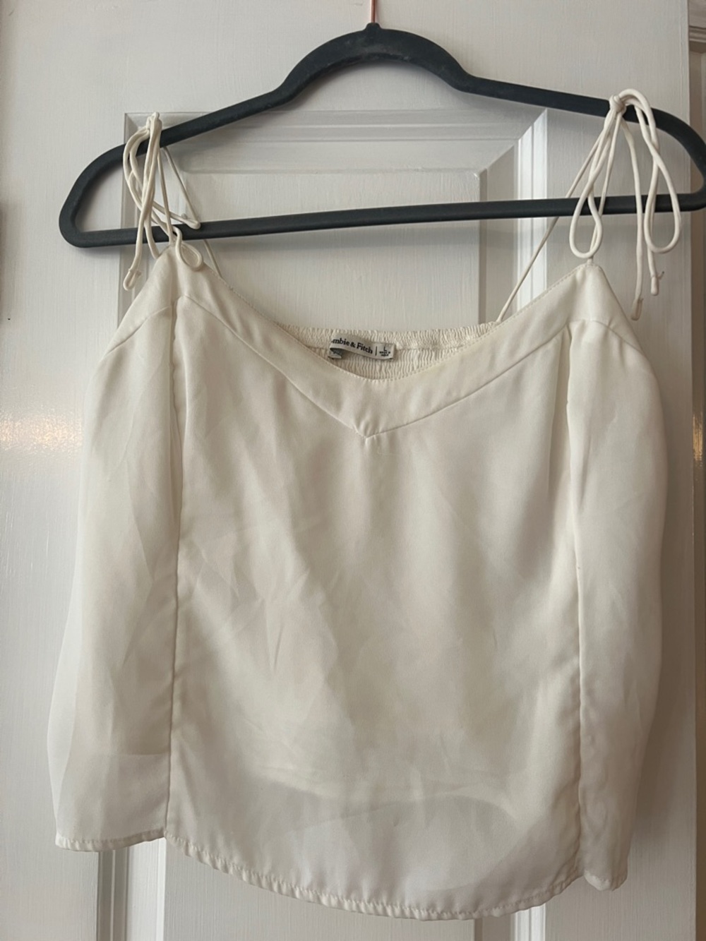 Abercrombie & Fitch Cream Tie-Strap Cami